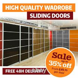 Sliding Wardrobe Doors High Gloss Solid Colour 950mm x 2000mm Track & Rail
