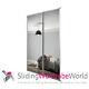 SpacePro Classic SILVER Frame Mirror Sliding Door Kits (All sizes)