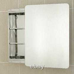 Stainless Steel Bathroom Cabinet Single, Sliding Mirror Door Bathroom Cabinet