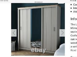 The Range Lexington grey sliding door wardrobe with mirror