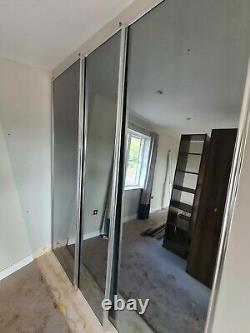 Used fitted bedroom wardrobes with sliding mirrored doors