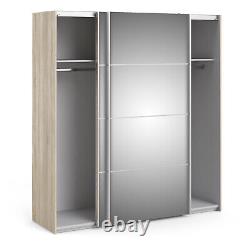 Valentino Sliding Wardrobe with Mirror Doors and 2 Shelves