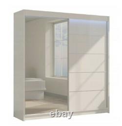 WARDROBE BRAND NEW, 2 COLOURS sliding door bedroom furniture MRVILM 120cm + LED