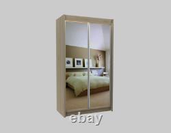 WARDROBE WITH MIRRORS 2 sliding doors bedroom hallway living furniture MRDE 150