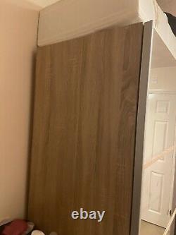 Wardrobe double mirrored sliding doors Used Wood Large Mirror