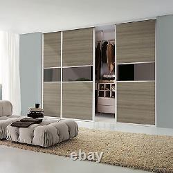 Wardrobe mirror sliding doors, made to measure, for an opening of 2000h x 1170w