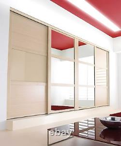 Wardrobe mirror sliding doors, made to measure, for an opening of 2000h x 1170w