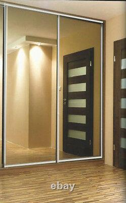 Wardrobe mirror sliding doors, made to measure, to suit an opening 1496W x 1985H
