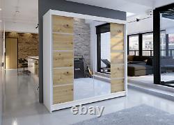 Wardrobe with Sliding Doors, Long mirror, Various Colors, Modern, 180 cm wide