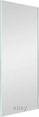 White Frame Mirror Sliding Wardrobe Door Basix Kit 91.4cm