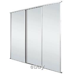 White Frame Mirror Sliding Wardrobe Doors Kit Free Delivery 5 Kit Sizes